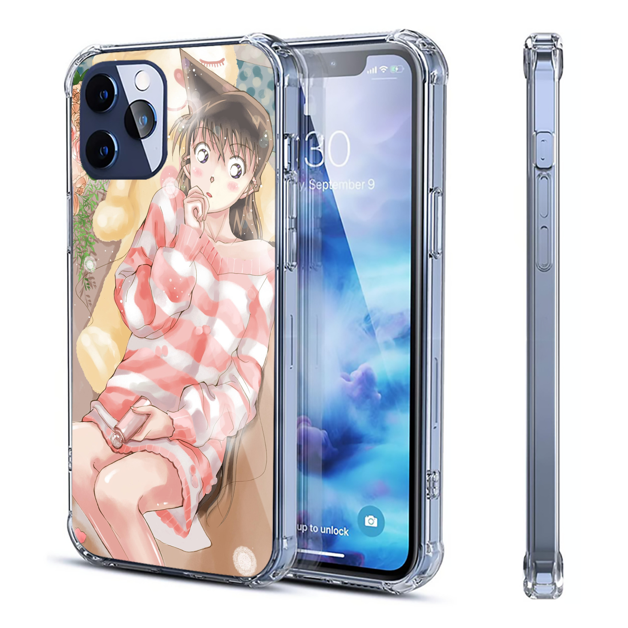 （画像用） 名探偵コナン Detective Conan 【iPhone 12シリーズ対応】透明スマホケース（クリアソフトケース）